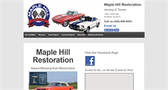 Desktop Screenshot of maplehillresto.com